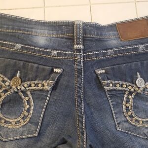 Big Star Dark Blue Jeans with Embroidered Pockets